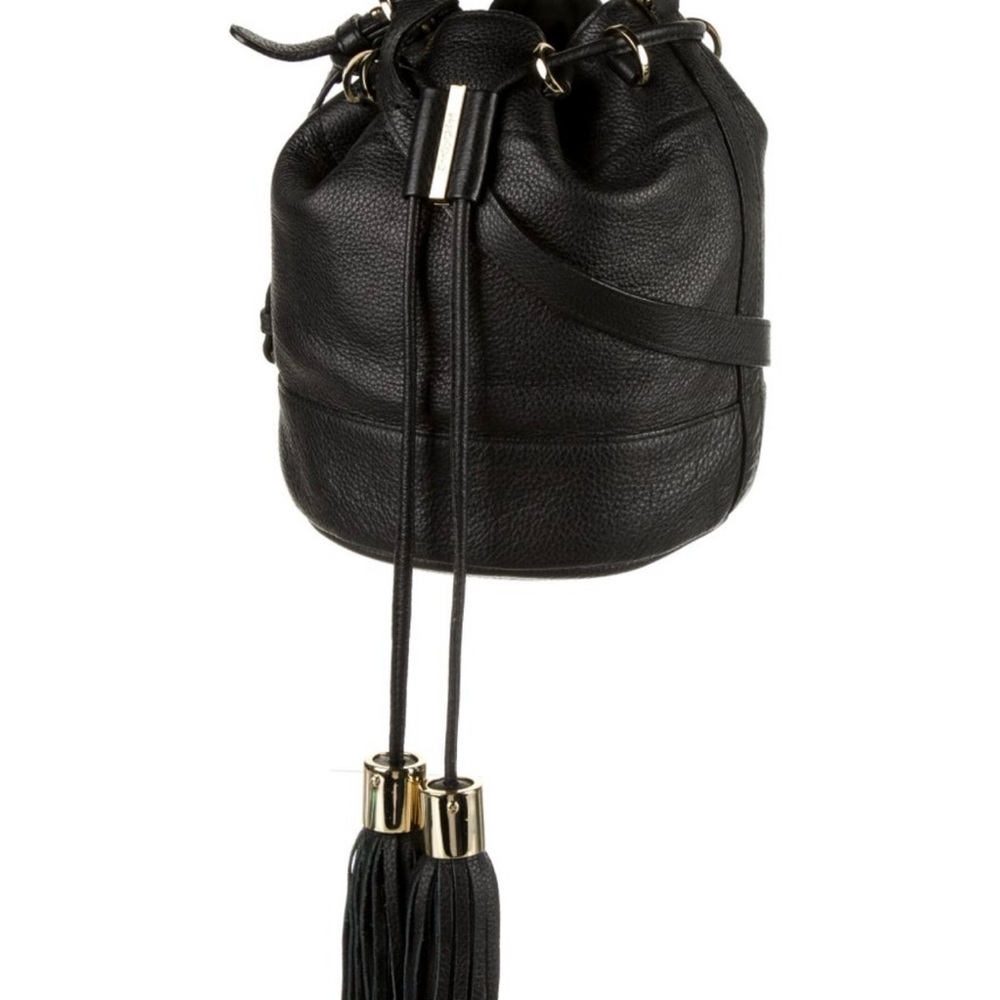 See by Chloe Black Leather Bucket Bag